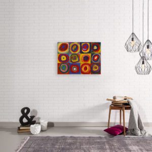 Color Study Squares in Simple Living Room - Lavelart Photo of Color Study Squares in Simple Living Room