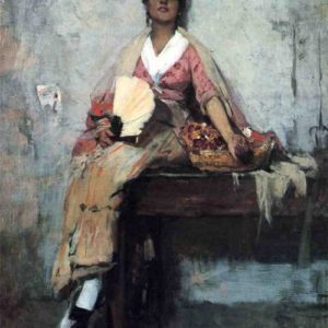 Painting Of Pretty Flower Girl