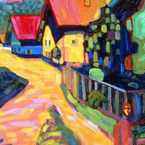 Photo of Canvas Print Murnau Street with Women by Wassily Kandinsky