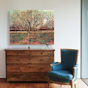 Japonaiserie Flowering Plum Tree after Hiroshige 3 - Lavelart Photo of Japonaiserie Flowering Plum Tree in Living Room