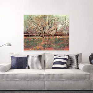 Photo of Japonaiserie Flowering Plum Tree painting in sofa lounge