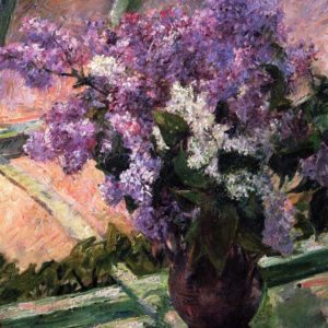 Lilacs in a Vase Painting - Lavelart Photo of Lilacs in a Vase Painting