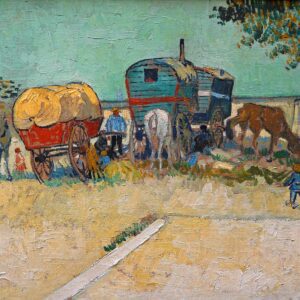 Photo of Encampment of Gypsies with Caravans