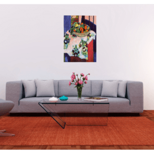 Living Room with Orange Print - Lavelart Photo of Living Room with Orange Print