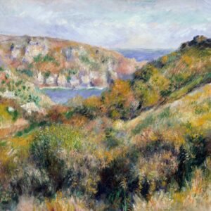 Hills Around the Bay of Moulin Huet by Pierre-auguste Renoir for Item - Lavelart Hills Around the Bay of Moulin Huet by Pierre auguste Renoir Image
