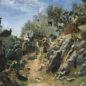 Image Peder Mønsted -Ved middagstid på en kaktus Plantation i Capri